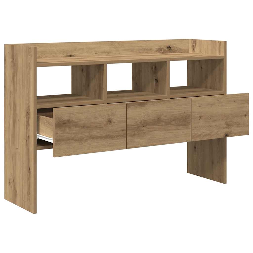 HKH Aparador em derivados de Madeira com 3 Gavetas 105 X 30 X 70 Cm - Carvalho Artisiano