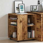 HKH Mueble Móvil con Ruedas en Madera Vieja - 60x53x72 Cm