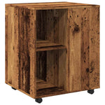 HKH Mueble Móvil con Ruedas en Madera Vieja - 60x53x72 Cm