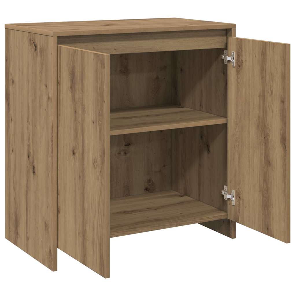 HKH Aparador de derivados de madera 70 x 41 x 75 cm - Roble artesanal