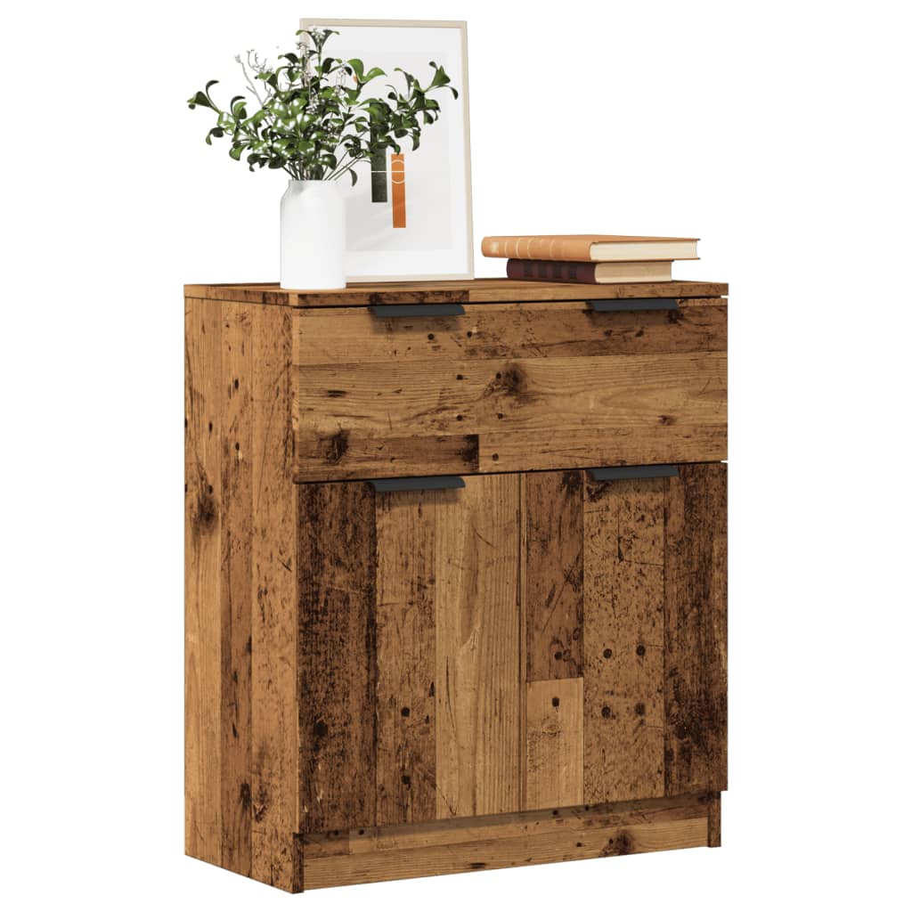 Aparador Clásico HKH de Madera Derivada con 2 Cajones 60 X 30 X 70 Cm - Madera Vieja