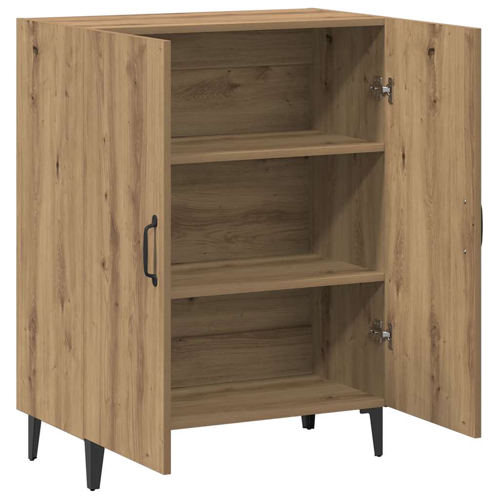 HKH Aparador Clásico de Madera de Ingeniería 70 X 34 X 90 Cm - Roble Artesanal
