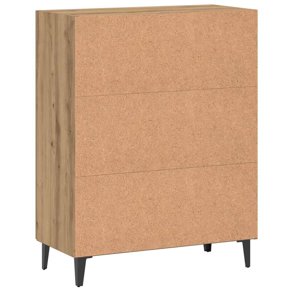 HKH Aparador Clásico de Madera de Ingeniería 70 X 34 X 90 Cm - Roble Artesanal