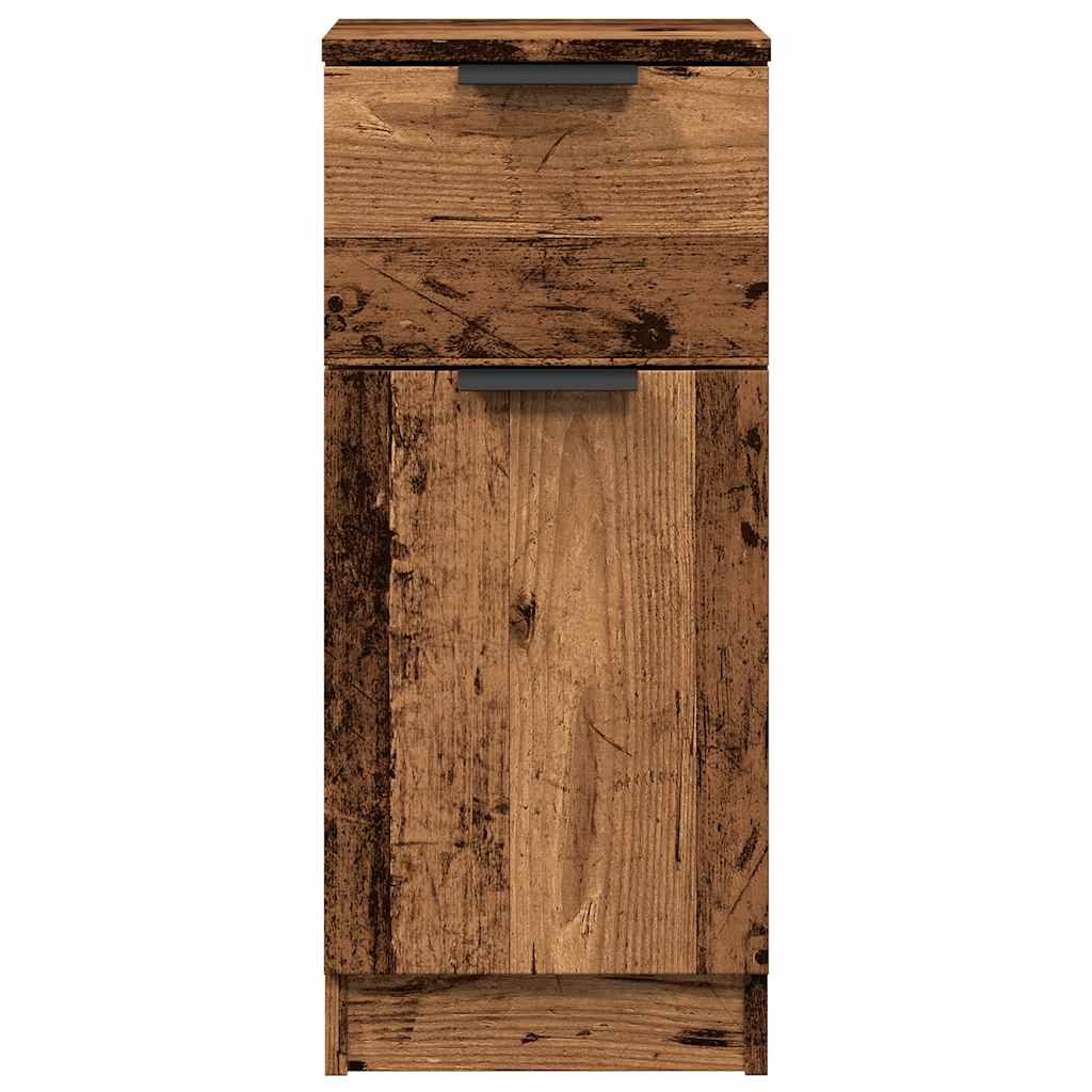 HKH Aparador em derivados de Madeira com Uma Porta e Uma Gaveta 30 X 30 X 70 Cm - Madeira Velha