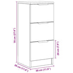 Aparador HKH en derivados de Madera 30 X 30 X 70 Cm - Roble Artesanal
