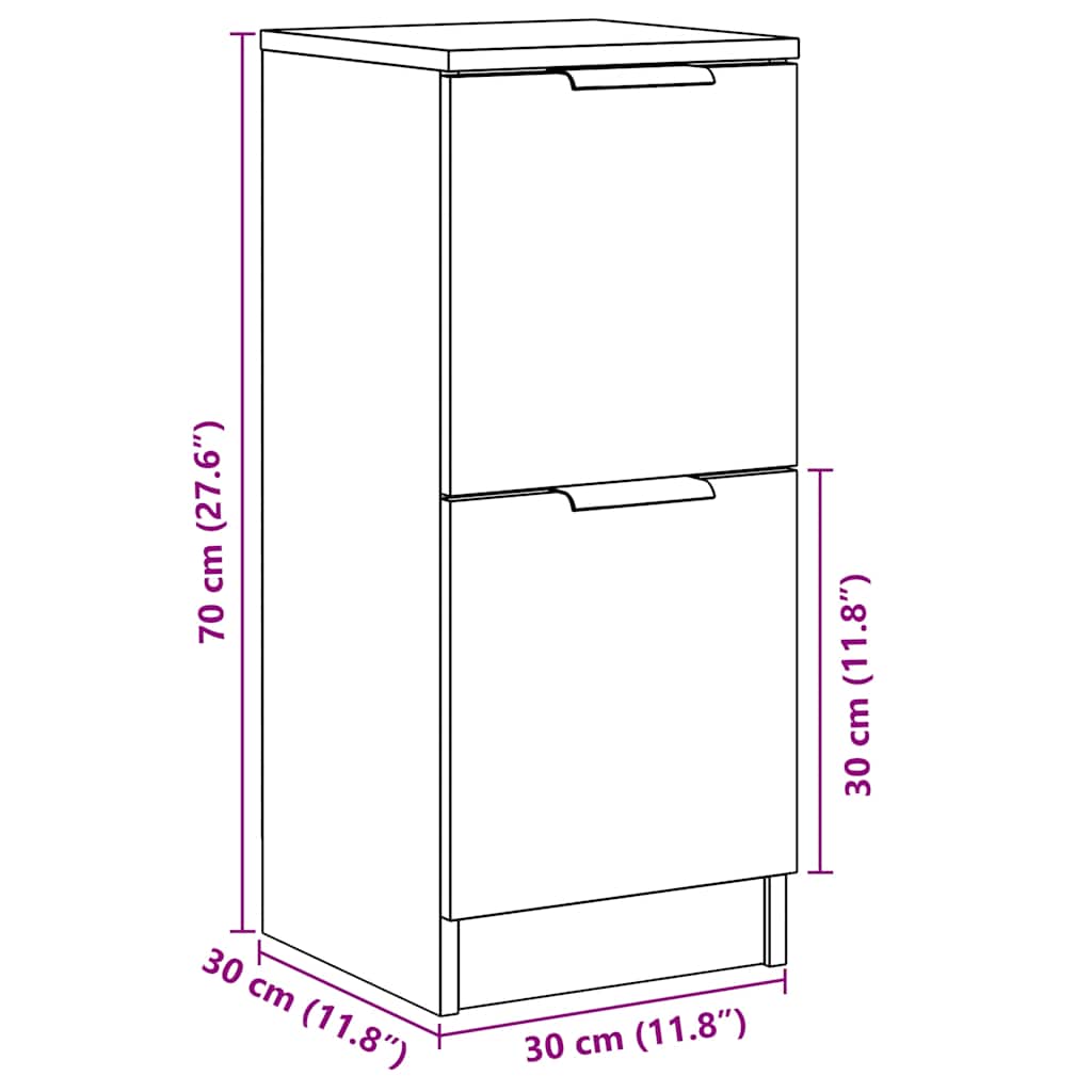 Aparador HKH en derivados de madera 30 X 30 X 70 Cm - Madera Vieja