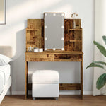 HKH Tocador con Luces LED Color en Madera Vieja - 96x40x142 Cm