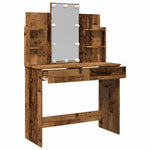 HKH Tocador con Luces LED Color en Madera Vieja - 96x40x142 Cm