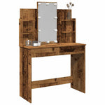 HKH Tocador con Luces LED Color en Madera Vieja - 96x40x142 Cm