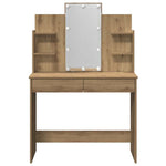 HKH Toucador com Luzes LED Cor em Carvalho Artisiano - 96x40x142 Cm