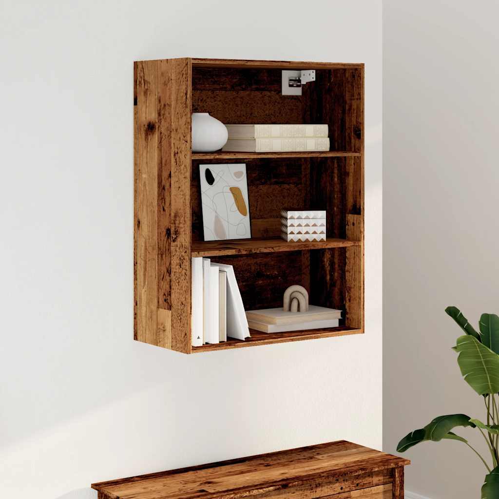 HKH Armario de Pared Suspendido de Madera 69,5 X 32,5 X 90 Cm - Madera Vieja