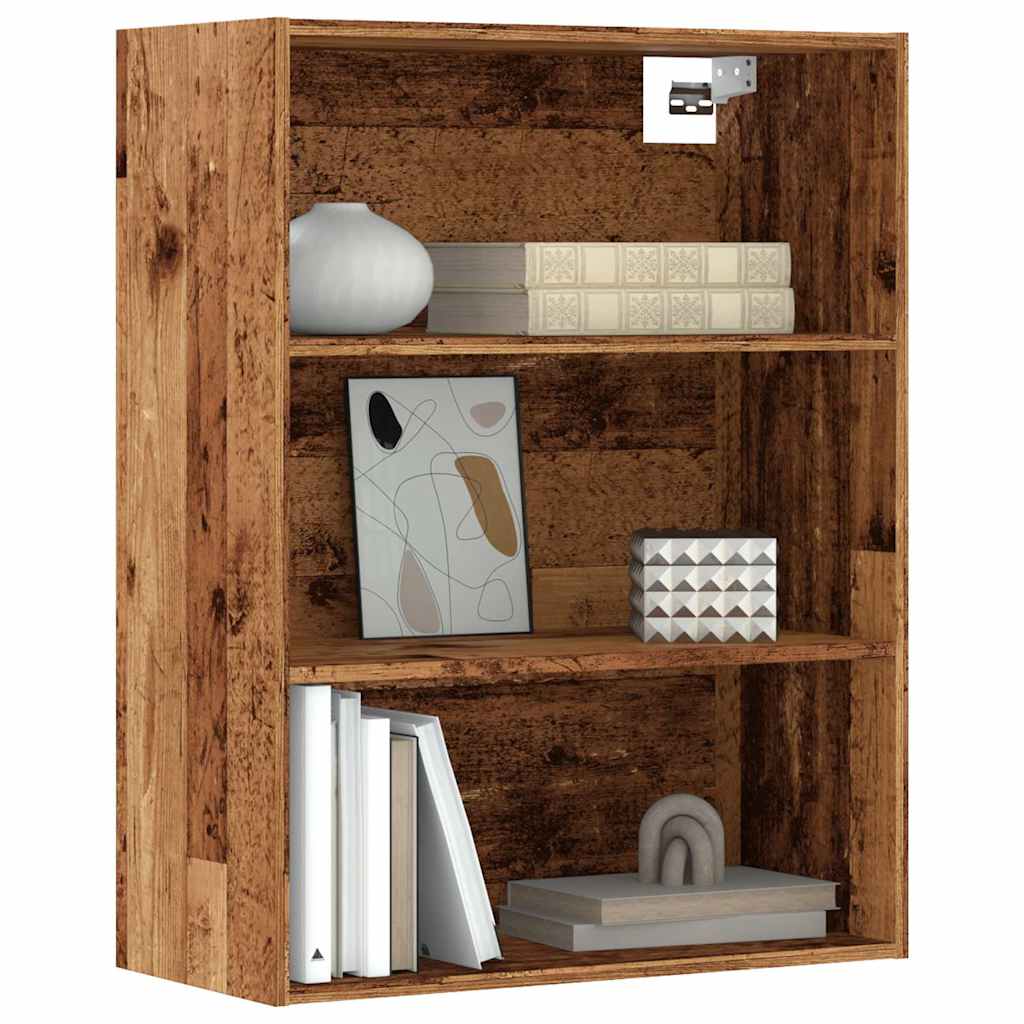 HKH Armario de Pared Suspendido de Madera 69,5 X 32,5 X 90 Cm - Madera Vieja