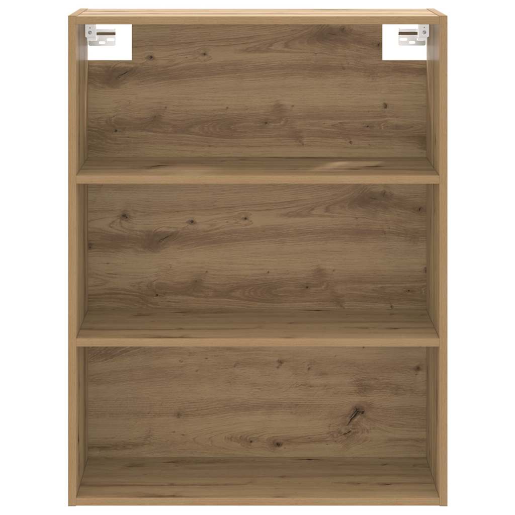 HKH Armario de Pared Flotante de Madera 69,5 X 32,5 X 90 Cm - Roble Artesanal
