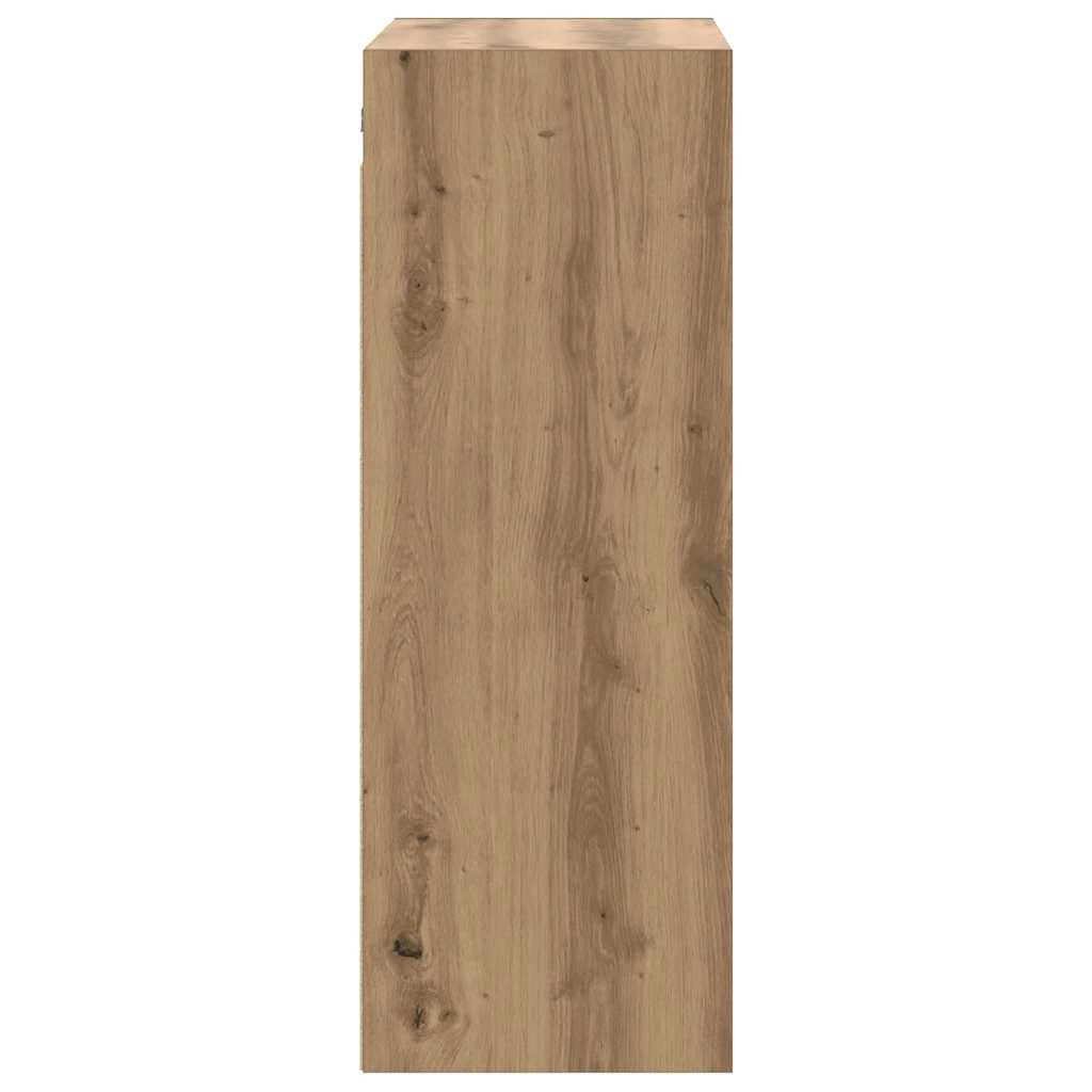 HKH Armario de Pared Flotante de Madera 69,5 X 32,5 X 90 Cm - Roble Artesanal