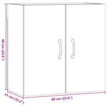 HKH Armario Pared de Madera Vieja - 60x31x60 Cm