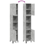Armario de baño HKH de cemento - 30x30x190 Cm - Gris