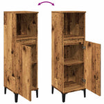 HKH Mueble de baño de madera envejecida - 30x30x100 cm