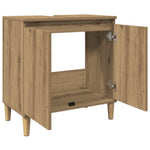 Mueble de baño HKH para lavabo en roble artesano - 58x33x60cm