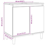 Mueble de baño HKH para lavabo en roble artesano - 58x33x60cm