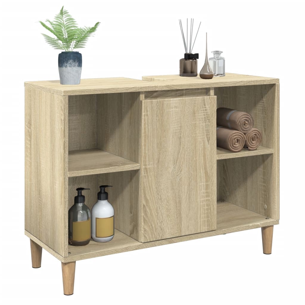 HKH Mueble de Baño Roble Sonoma - 80x33x60cm
