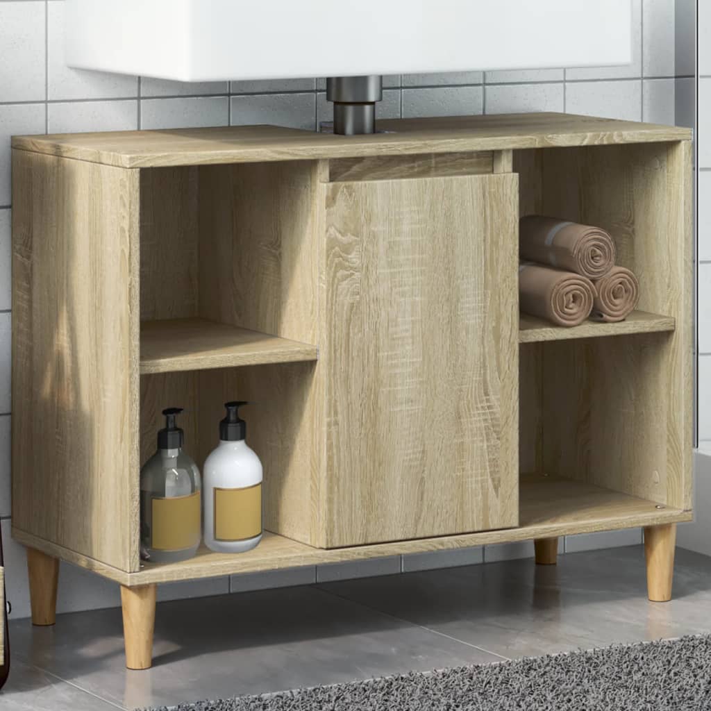HKH Armário P/ Casa Banho em Carvalho Sonoma - 80x33x60cm