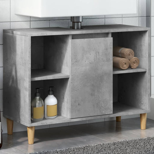 HKH Móvel Casa de Banho em Cimento - 80x33x60 Cm - Cinza