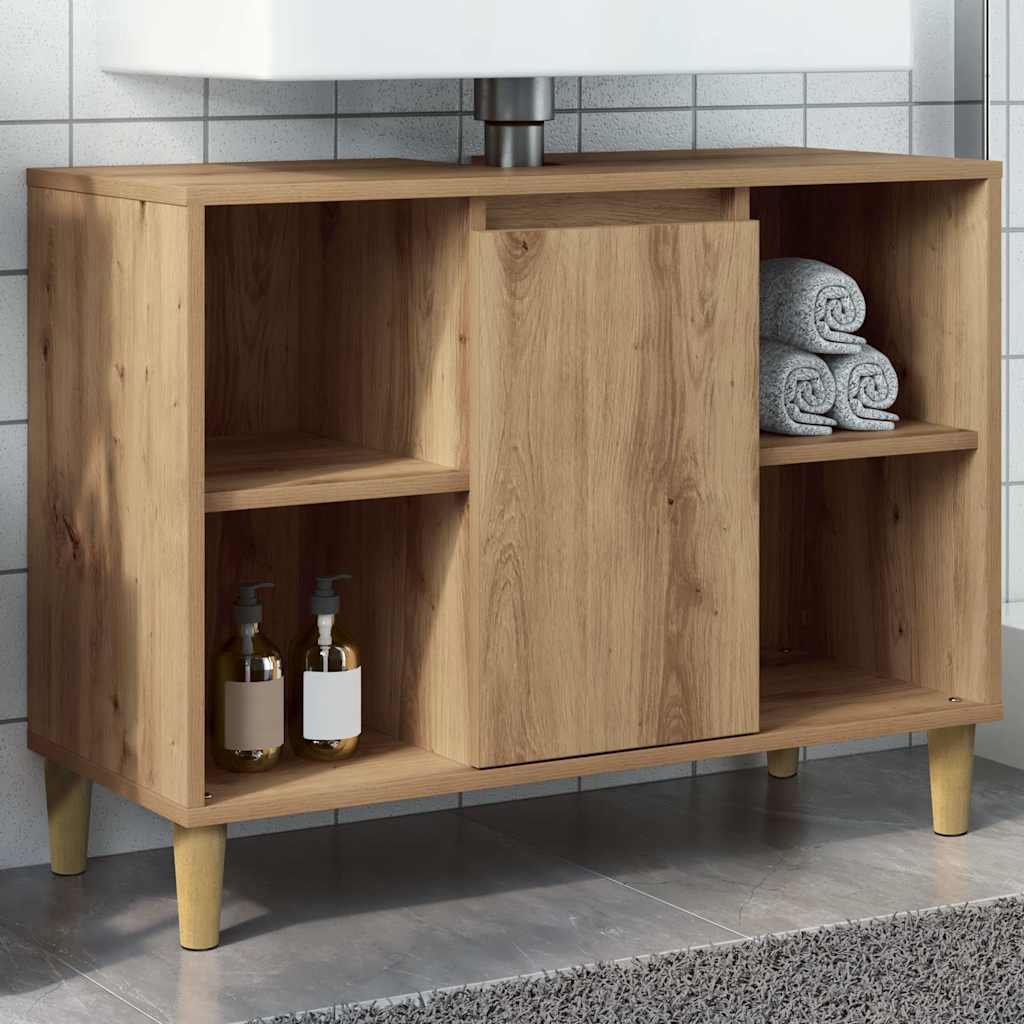 HKH Armário Casa Banho em Carvalho Artisiano - 80x33x60 Cm