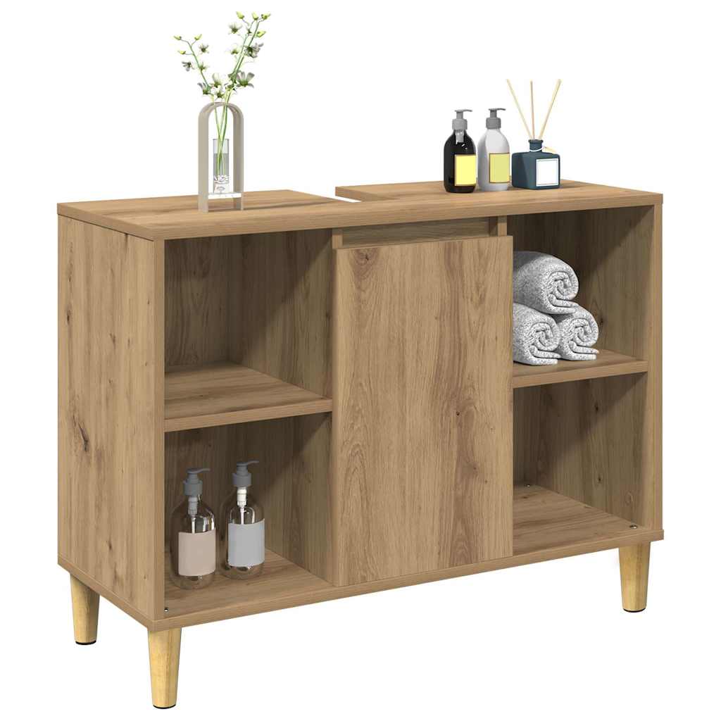 HKH Armario Baño Roble Artesano - 80x33x60 Cm
