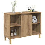 HKH Armario Baño Roble Artesano - 80x33x60 Cm