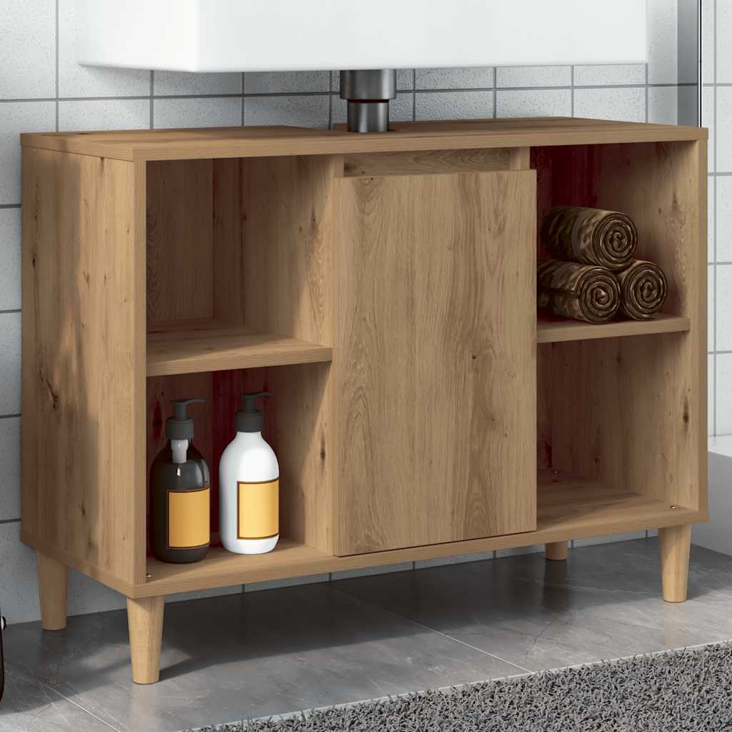 HKH Armário Casa Banho em Carvalho Artisiano - 80x33x60 Cm