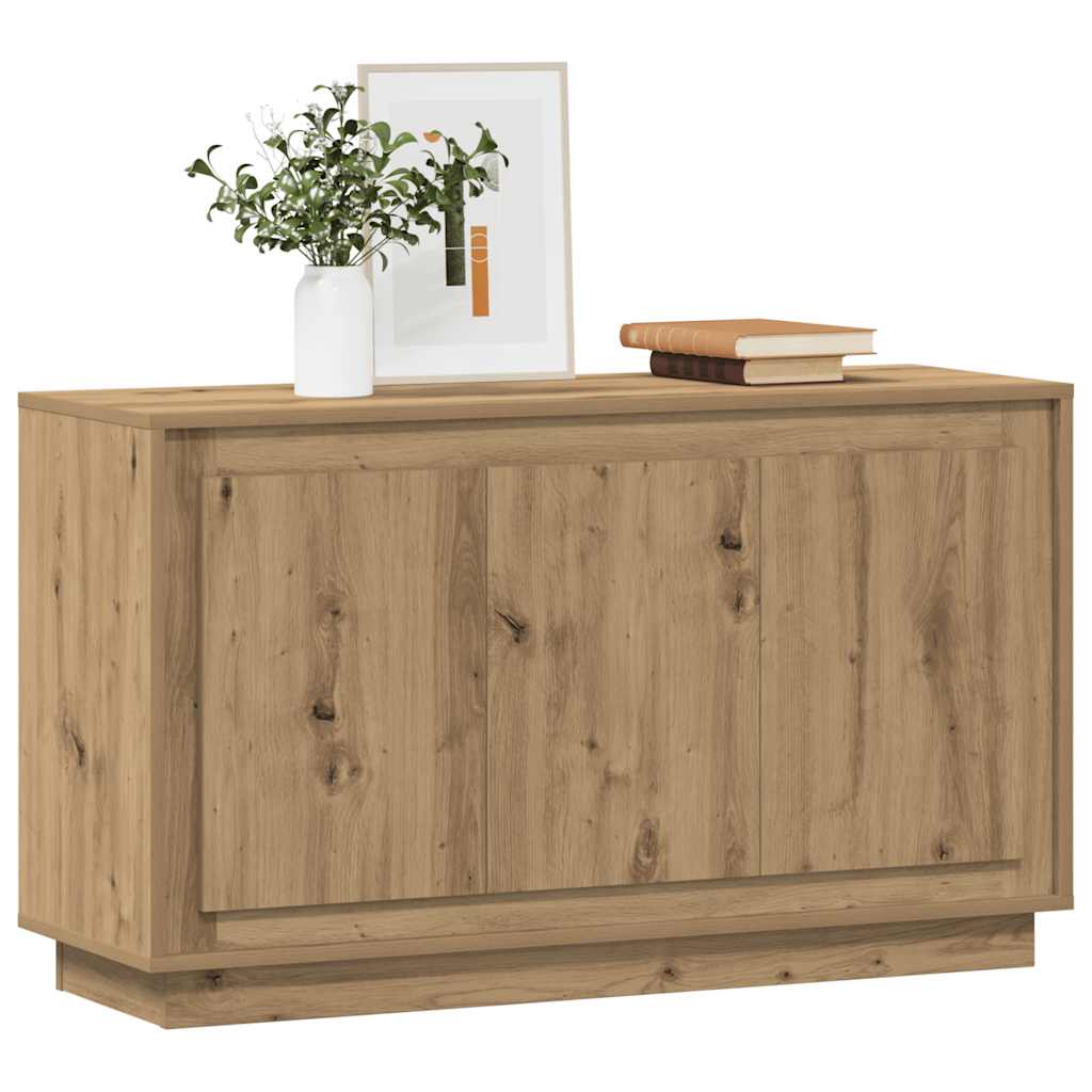 HKH Aparador Clásico en Madera de Ingeniería, Acero 102 X 35 X 55 Cm - Roble Artesanal