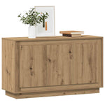 HKH Aparador Clásico en Madera de Ingeniería, Acero 102 X 35 X 55 Cm - Roble Artesanal