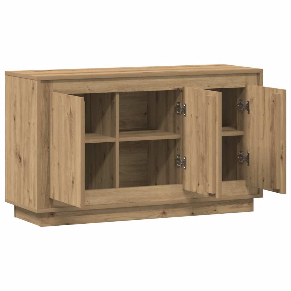 HKH Aparador Clásico en Madera de Ingeniería, Acero 102 X 35 X 55 Cm - Roble Artesanal