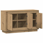 HKH Aparador Clásico en Madera de Ingeniería, Acero 102 X 35 X 55 Cm - Roble Artesanal