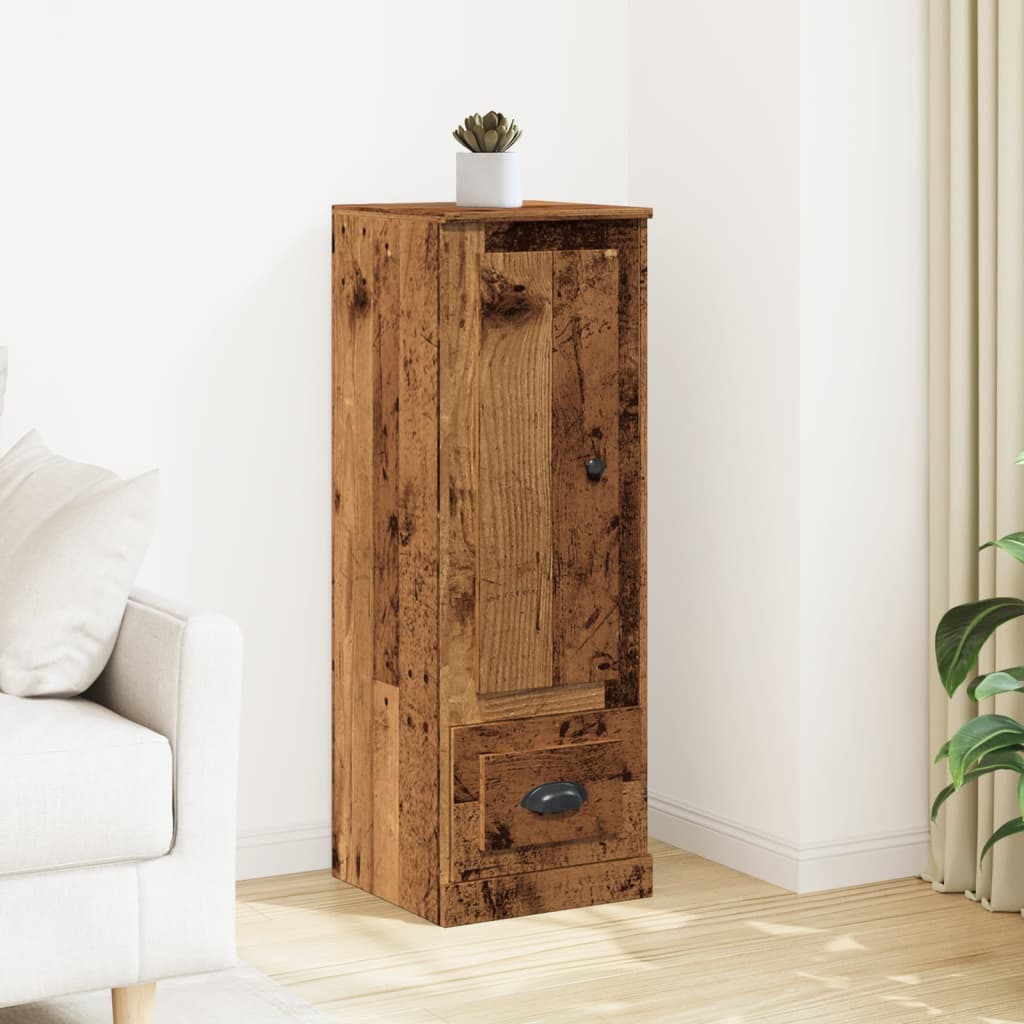 Aparador alto HKH de madera DM de 36 x 35,5 x 103,5 cm - Madera vieja