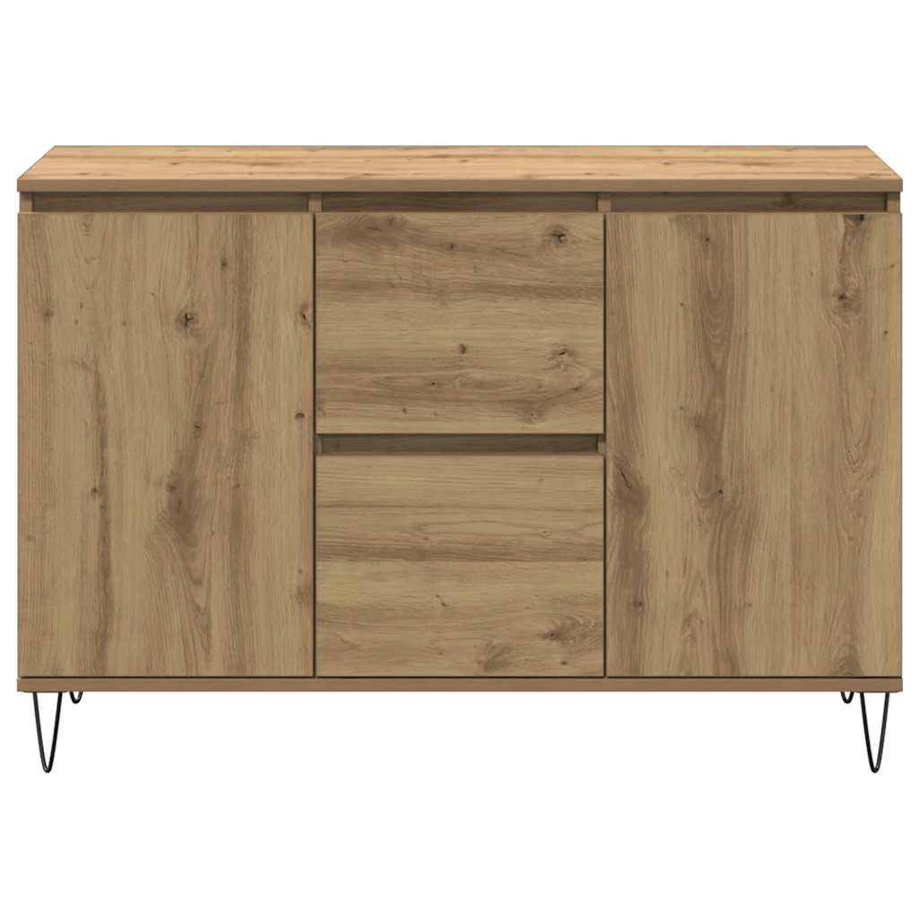 Aparador Moderno HKH en derivados de Madera, Hierro 101,5 X 35 X 70 Cm - Roble Artesanal