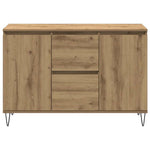 Aparador Moderno HKH en derivados de Madera, Hierro 101,5 X 35 X 70 Cm - Roble Artesanal