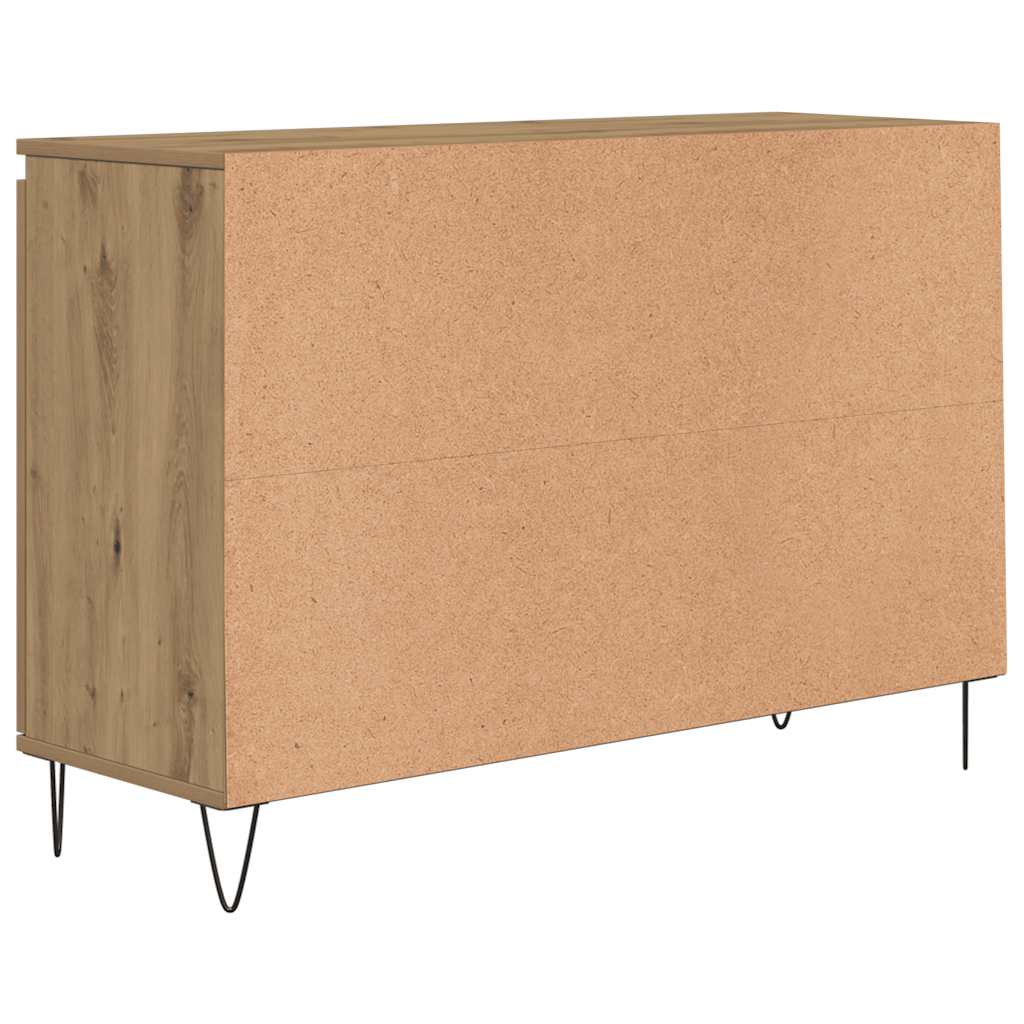 Aparador Moderno HKH en derivados de Madera, Hierro 101,5 X 35 X 70 Cm - Roble Artesanal