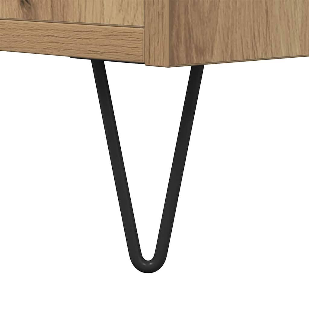 Aparador Moderno HKH en derivados de Madera, Hierro 101,5 X 35 X 70 Cm - Roble Artesanal