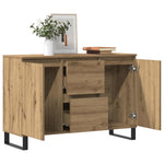 Aparador Moderno HKH en derivados de Madera, Hierro 101,5 X 35 X 70 Cm - Roble Artesanal