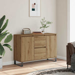 Aparador Moderno HKH en derivados de Madera, Hierro 101,5 X 35 X 70 Cm - Roble Artesanal
