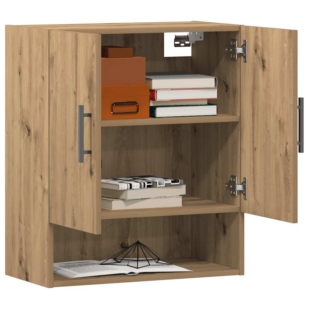 HKH Armario de pared de roble artesanal - 60x31x70 cm