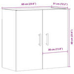 Armario de Pared HKH en Roble Artesanal - 60x31x60 cm