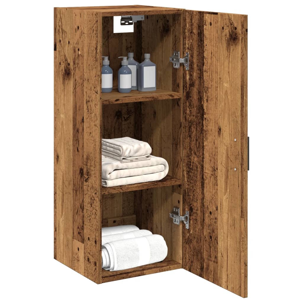 Armario de pared alto HKH de madera DM 34,5 X 34 X 90 Cm - Madera Vieja