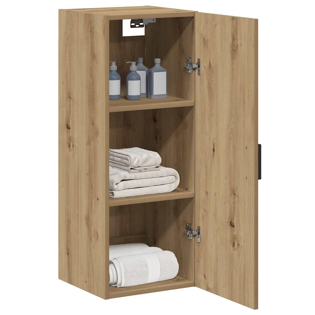 HKH Armario Alto de Pared en derivados de Madera 34,5 X 34 X 90 Cm - Roble Artesanal