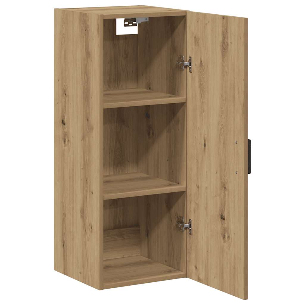 HKH Armario Alto de Pared en derivados de Madera 34,5 X 34 X 90 Cm - Roble Artesanal