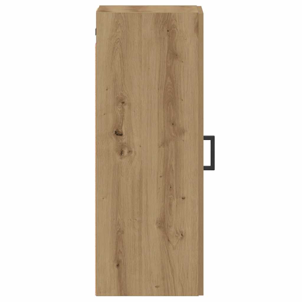 HKH Armario Alto de Pared en derivados de Madera 34,5 X 34 X 90 Cm - Roble Artesanal