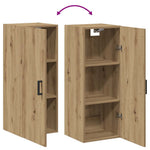 HKH Armario Alto de Pared en derivados de Madera 34,5 X 34 X 90 Cm - Roble Artesanal