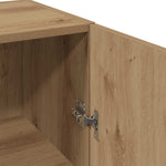 HKH Armario Alto de Pared en derivados de Madera 34,5 X 34 X 90 Cm - Roble Artesanal