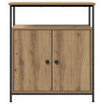 Aparador Clásico HKH de Madera, Acero 70 x 30 x 80 cm - Roble Artesanal